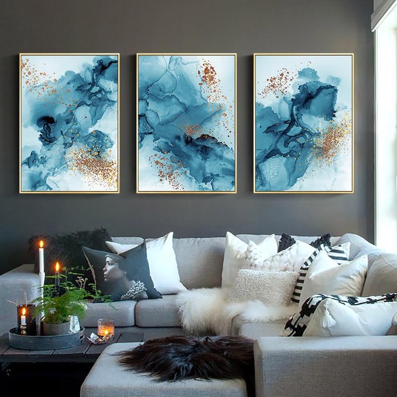 Goldene Abstrakte Leinwand