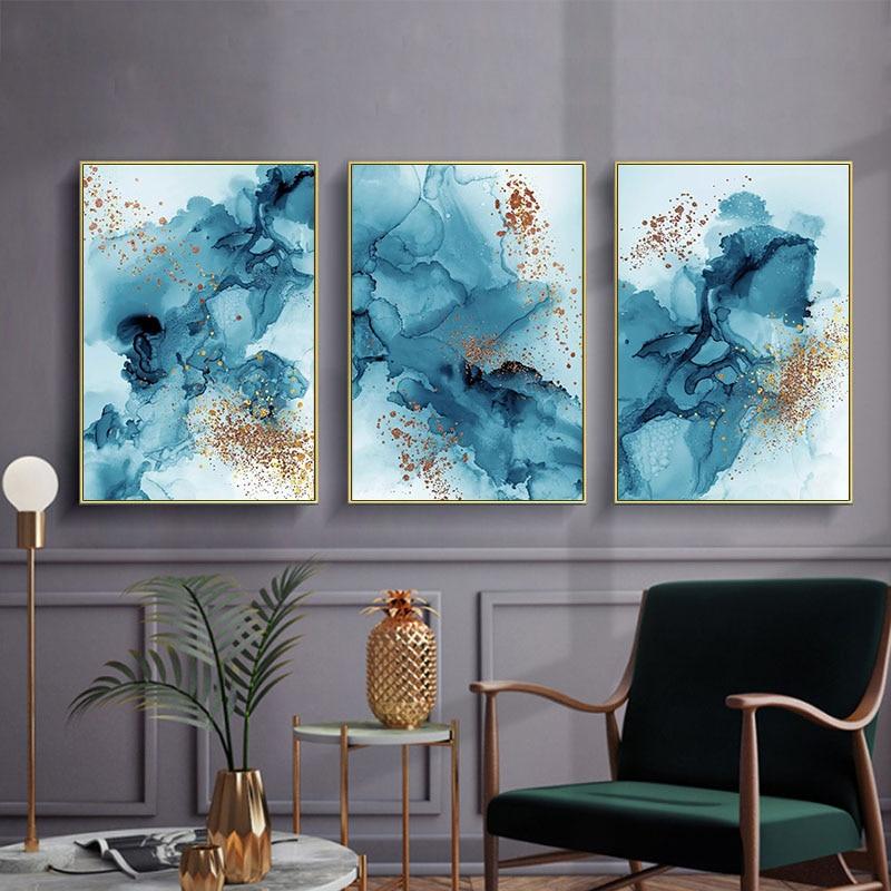 Goldene Abstrakte Leinwand