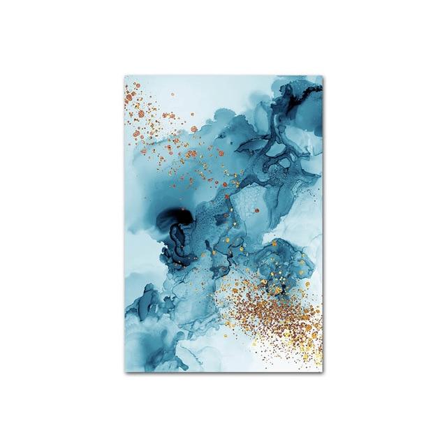 Goldene Abstrakte Leinwand